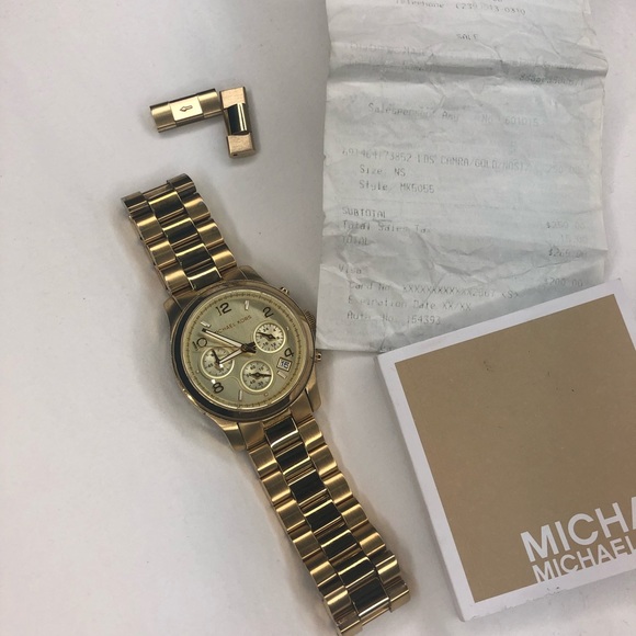 Michael Kors MK5055 Gold Watch - Picture 2 of 5
